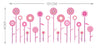 Image of Pink Lolly Pop Flowers Removable Wall Sticker