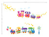 Image of TRAIN & STARS Nursery / kids Removable wall decals Wall Sticker