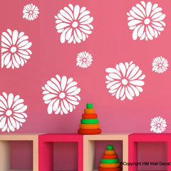 Daisy flowers removable wall / window stickers Wall art Decal Mural