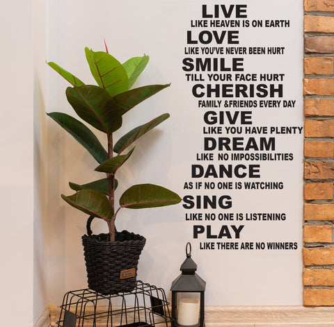 BE INSPIRED Wall Art Quote Removable Vinyl Decal Wall Sticker for home or business