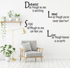 Image of Inspirational Quote Wall ecal Removable wall sticker Mural