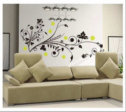 Floral Wall Art  wall decals Removable Wall Sticker