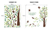 Image of 123 CM HEIGH TREE & 6 BIRDS Wall Art Decal & Quote, bring natural life to you