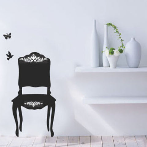Black CHAIR wall decals  wall decals Removable Wall Sticker