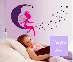 Fairy and Stars Removable Wall Sticker for Kids room