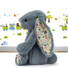 Image of Jellycat Blossom Dusky Blue Bunny Medium Bashfu Bunny