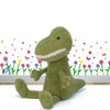 Image of JELLYCAT TOOTHY T-REX Green  soft toy Gift