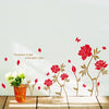 Image of Red Flower Removable Wall sticker  HM Wall decal Mural