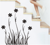 Image of Black Floral HM wall sticker Mural wall decal  Removable wall sticker
