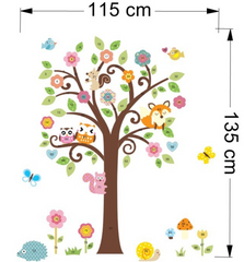 OWLS,TREE,CUTE ANIMALS Nursery / Kids Removable Wall Sticker Wall Art wall decals