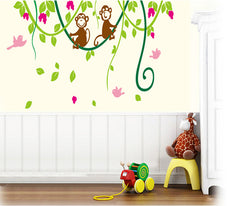 Monkey & Vine Removable Wall Sticker for Kids room