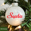 Image of Personalised Name Christmas Ornaments Bauble Sticker