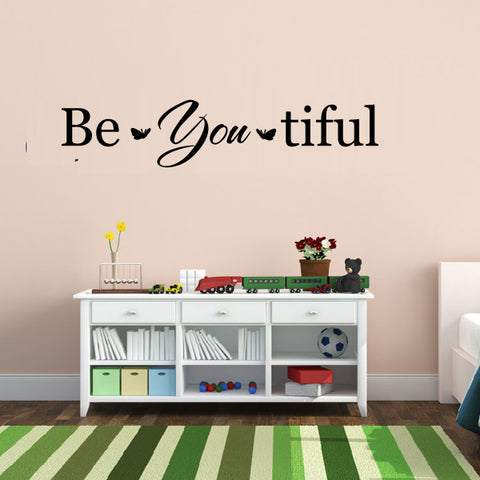 " Be You tiful " Vinyl Wall Decal-wall art sticker