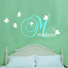 Image of Customise name & Butterflies Kids removable Wall Sticker Decal