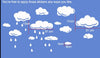 Image of Clouds with Rain drops removable wall sticker
