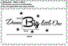 Image of " Dream Big Little One " Nursery or kids Removable Wall Art Decal Wall Sticker
