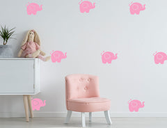 30 Elephants Removable wall stickers for Kids or Nursery Vinyl decal Mural