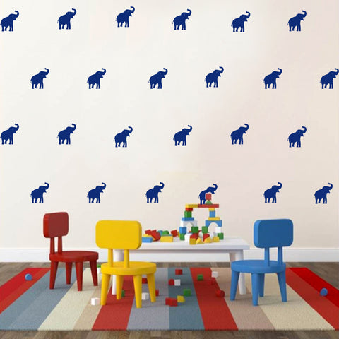 35 Elephants Removable wall stickers for Kids / Nursery Vinyl decal