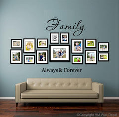 FAMILY ALWAYS & FOREVER DIY Removabel Wall Decal