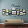 Image of FAMILY ALWAYS & FOREVER DIY Removabel Wall Decal