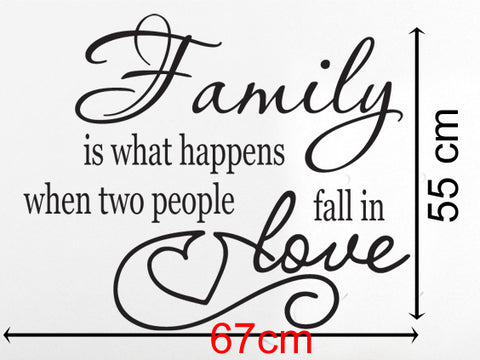 Inspirational Family love Quote Removable wall decal