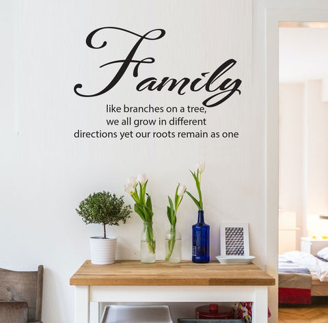Family like branches on a tree.... Removable wall decal