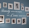 Image of " Family where life begins and love never ends" Removable HM Wall Decal Wall Sticker Mural