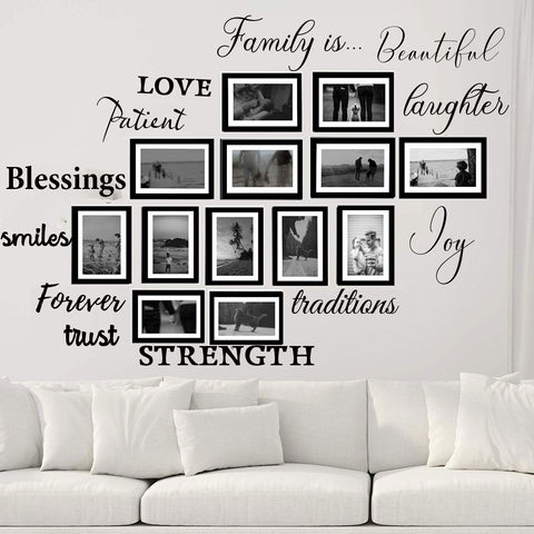 Family Quote Words Removable Wall Sticker HM Decal Wall Sticker Mural