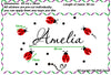 Image of Personalised Name & 6 ladybugs Removable wall sticker Wall decal