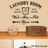 Image of Laundry room  Quote Removable wall decal