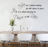 Image of " Life isn't about waiting for the storm to pass..." inspirational quote wall art decal