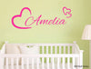 Image of Love heart & Personalised name kids Wall Sticker Kids Room