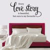 Image of ' love story......" Quote DIY Wall Decal Removable Wall Art Sticker Mural