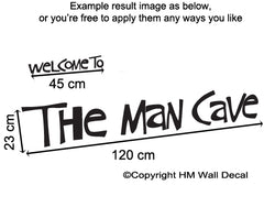MAN CAVE  Removable Wall Decal Wall sticker Mural Wall Art