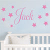 Image of Personalised name and stars Nursery Removable wall stickers wall decal Mural
