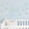 Image of Personalised name and stars Nursery Removable wall stickers wall decal Mural
