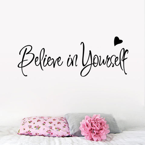 Inspiring quote wall decal