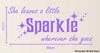 Image of "She Leaves A Little Sparkle Wherever She Goes" Wall Decal for Girls Vinyl Childrens Decor