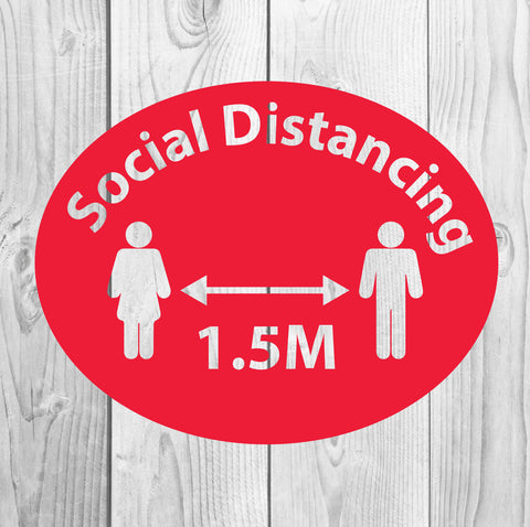 4 Social Distancing Floor Sticker  for your business floor