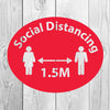 Image of 4 Social Distancing Floor Sticker  for your business floor