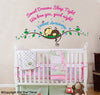 Image of Sweet dream Monkey Nursery cot side Removabel Wall Decal Wall Sticker Mural