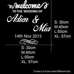 PERSONALISED / Customised wedding welcome mirror Sticker - wedding 9