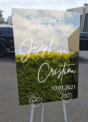 PERSONALISED Wedding welcome sign Sticker Mirror wedding decal