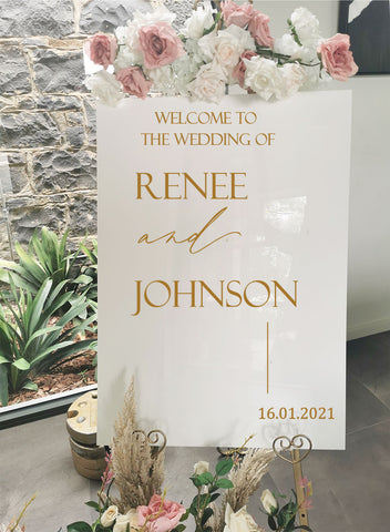 PERSONALISED Welcome sign Decal wedding decal- decal only